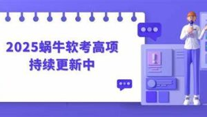 2025蜗牛软考高项 | 更新