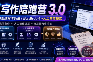 AI写作陪跑营3.0，微头条实战课